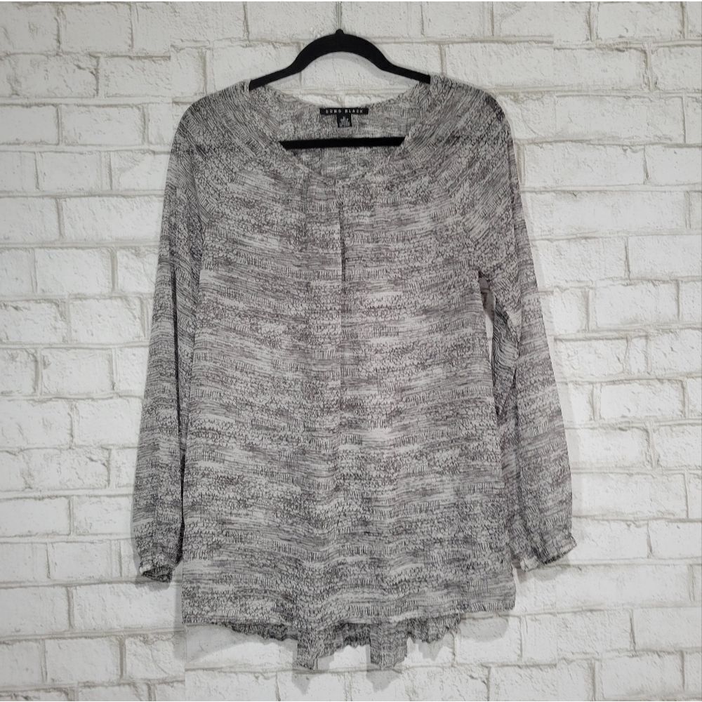 Como Black printed blouse